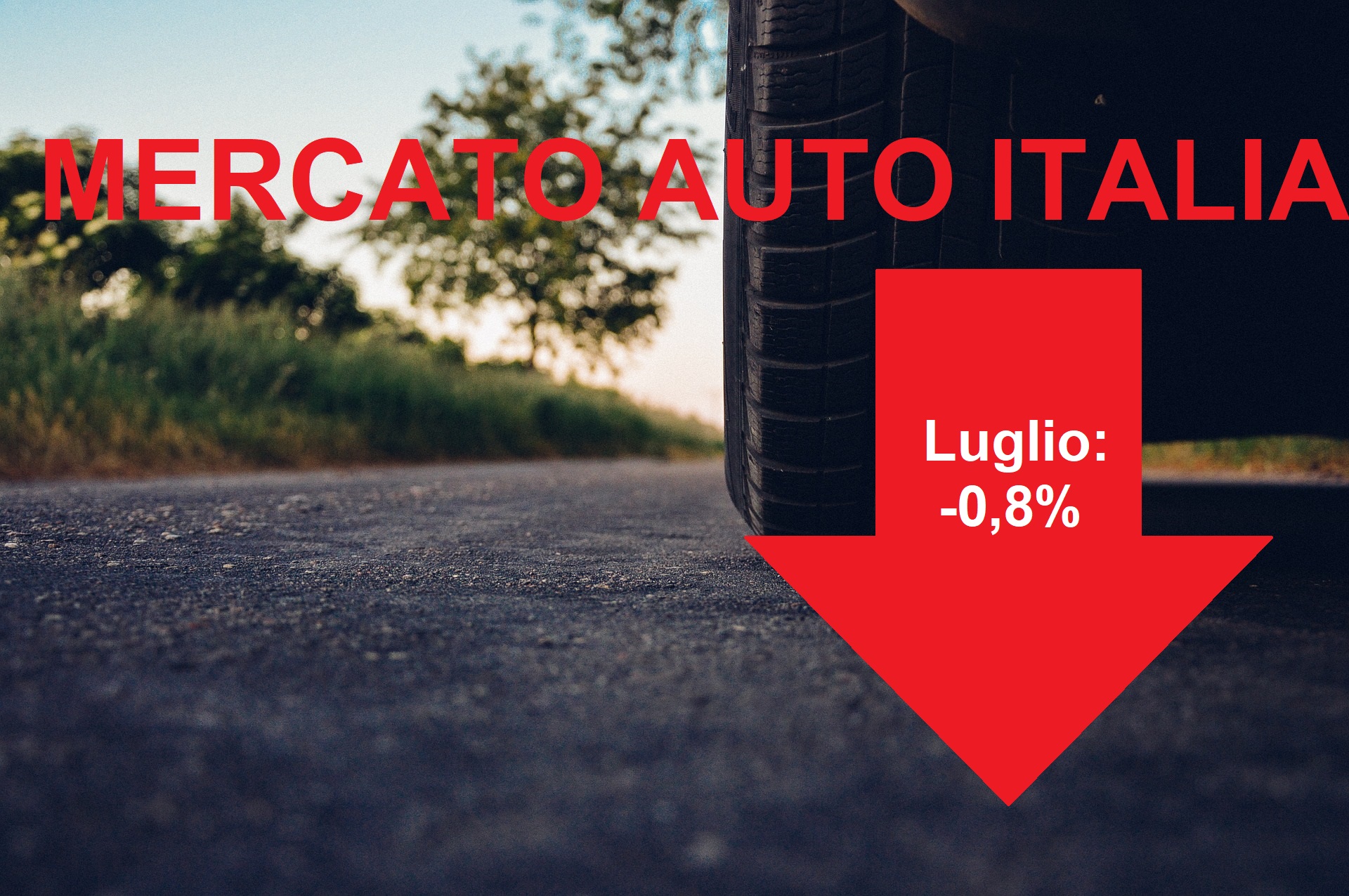 Mercato auto Italia: luglio ancora in calo; -0.8%