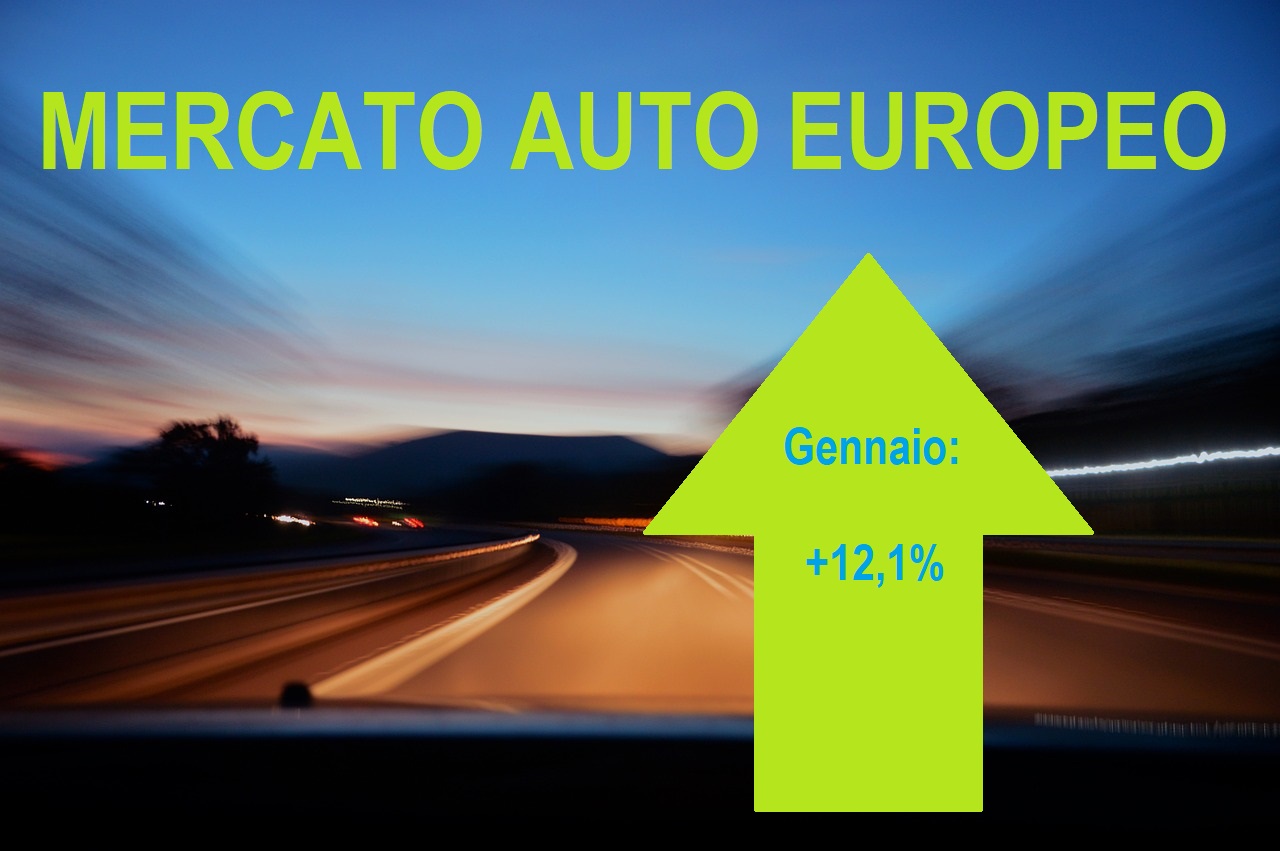 Mercato auto Ue; a gennaio tornato il segno positivo: +12,1%
