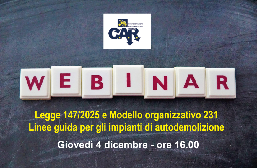 Legge 147/2025 e modello organizzativo 231; la C.A.R.&hellip;