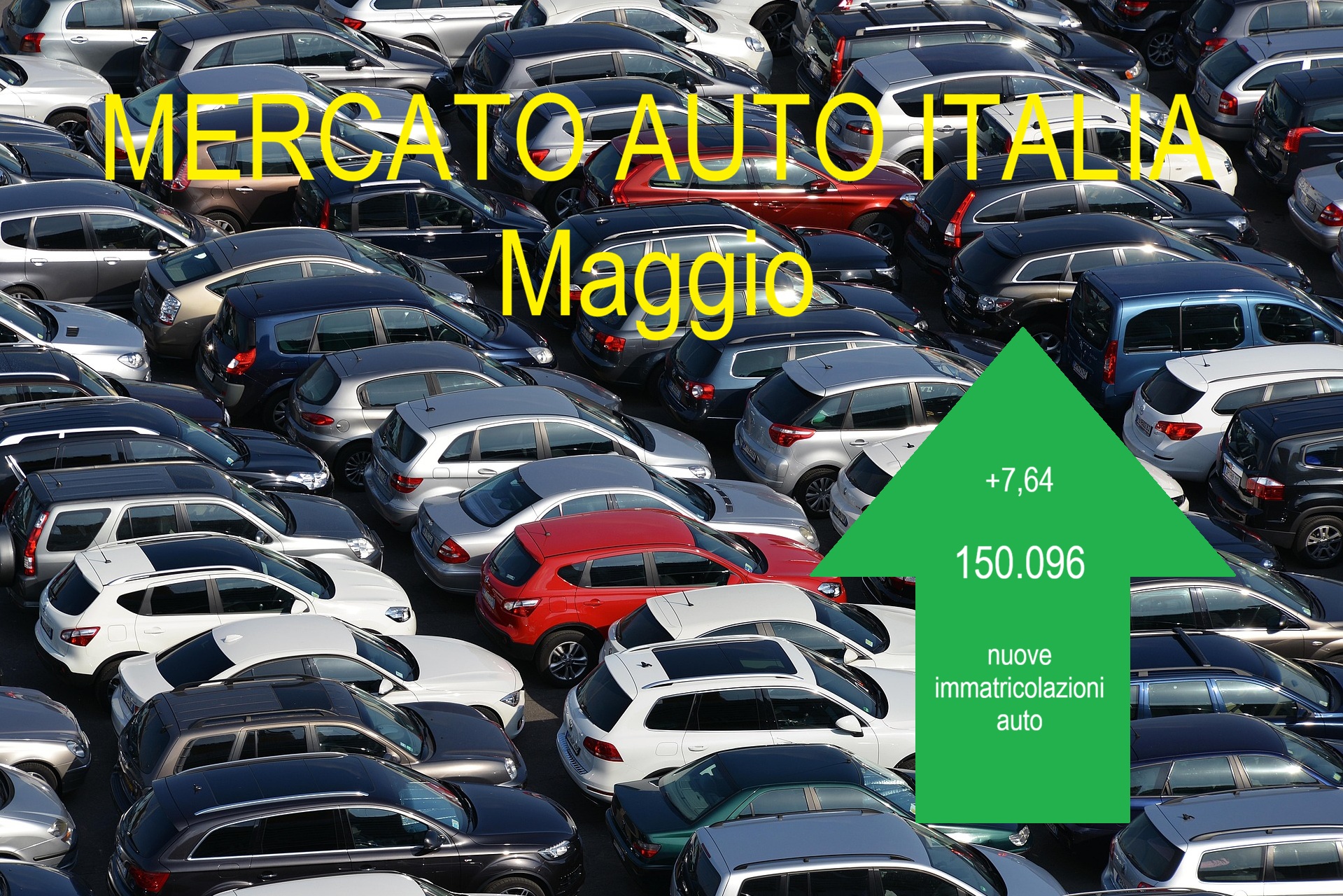 Mercato auto Italia, a maggio sesta crescita consecutiva: +7,64%
